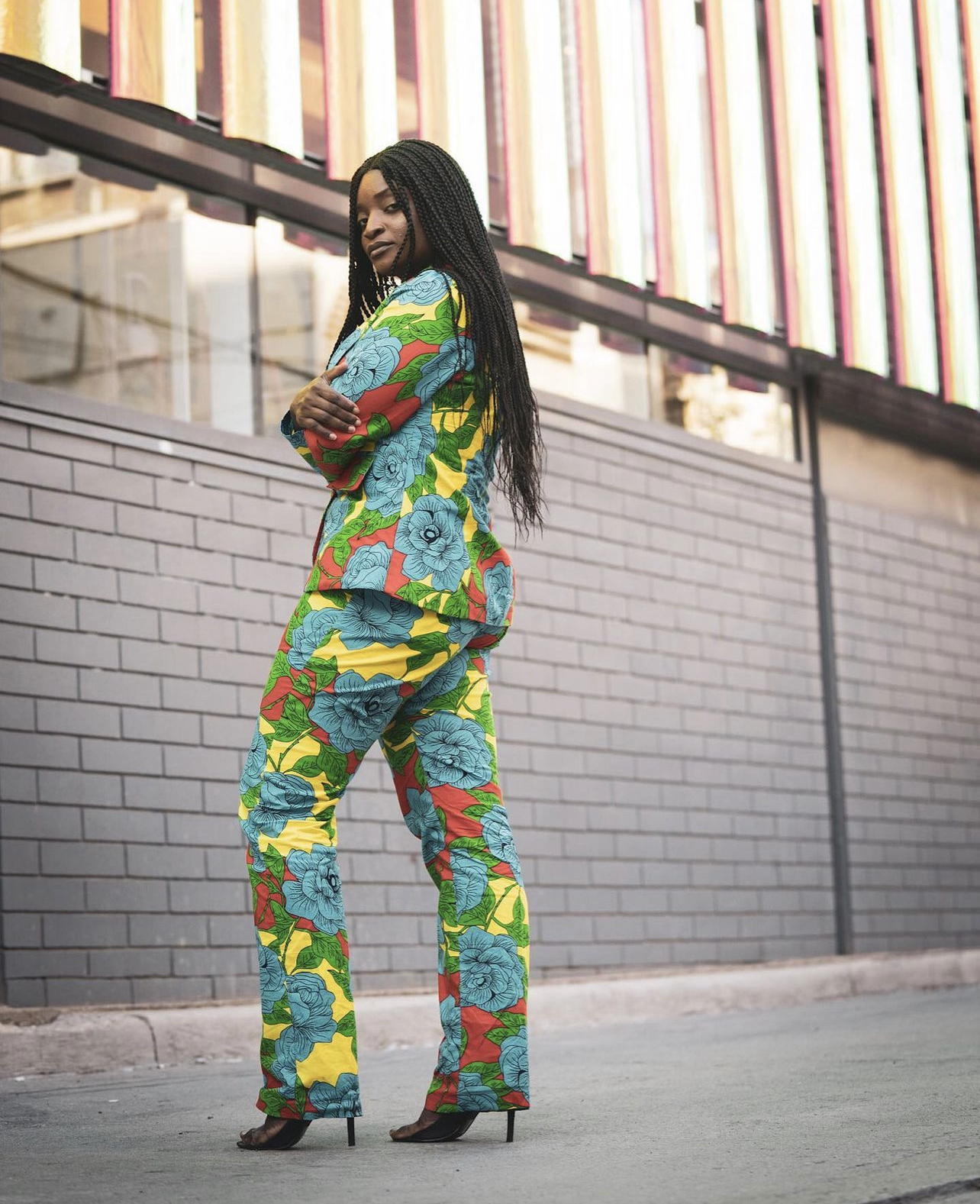 Yvonne Ben featured in vibrant African print fashion